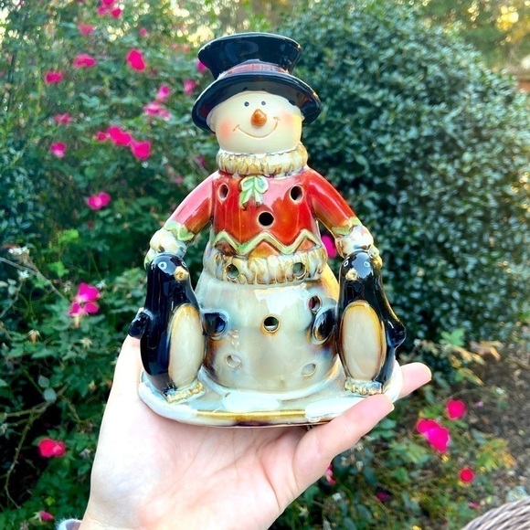 Yankee Candle Other - Yankee Candle Holiday Tea Light / Snowman With Penguins